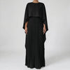 Batwing Sleeve Pleated Maxi Dress