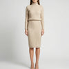 Long-Sleeve Turtleneck Midi Dress