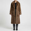 Long Open-Front Faux Fur Coat