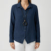 Long Sleeve Button-Front Shirt for Women