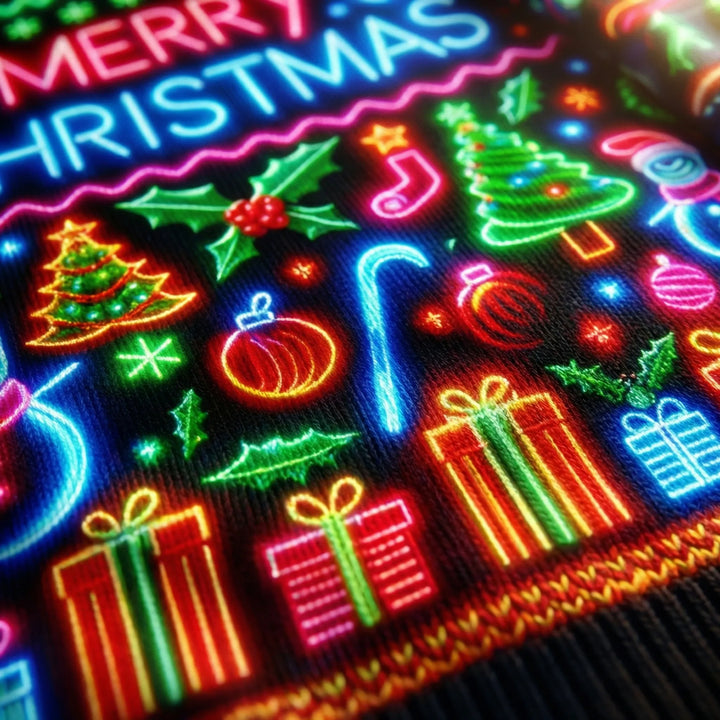 Neonmas - Neon Graphic Christmas Crew Neck Sweater