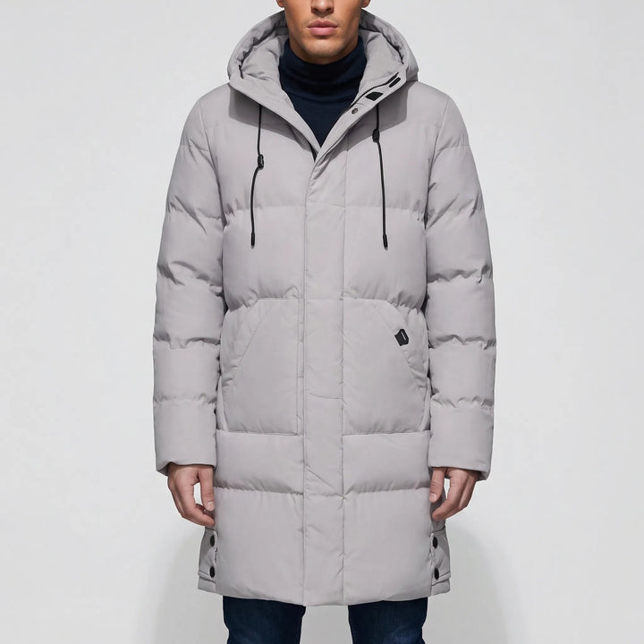 Nordarc - Long Quilted Hooded Parka For Men