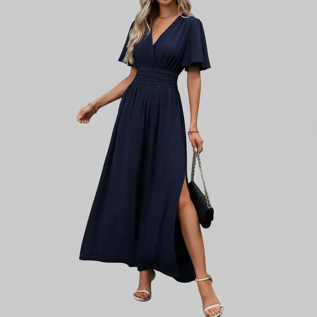 Women’s Elegant V-Neck Maxi Dress