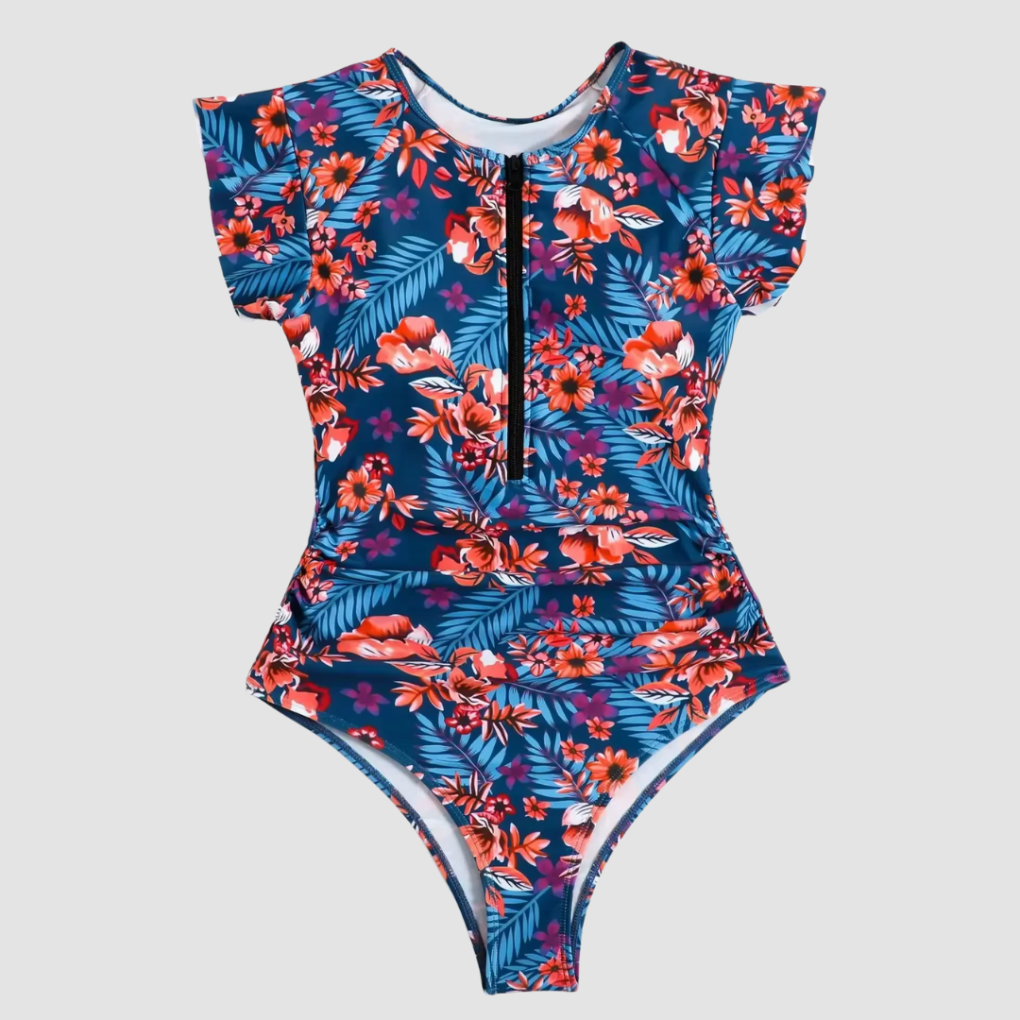 Zipper One-Piece Swimsuit for Women