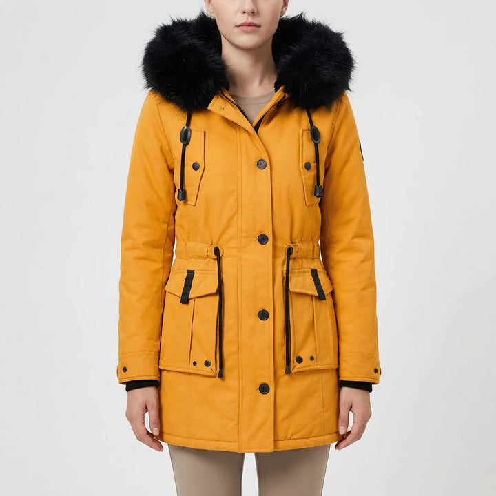 Parkella - Hooded Women's Parka With Fur-Trim