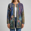 Open-Front Floral Printed Cardigan for Women