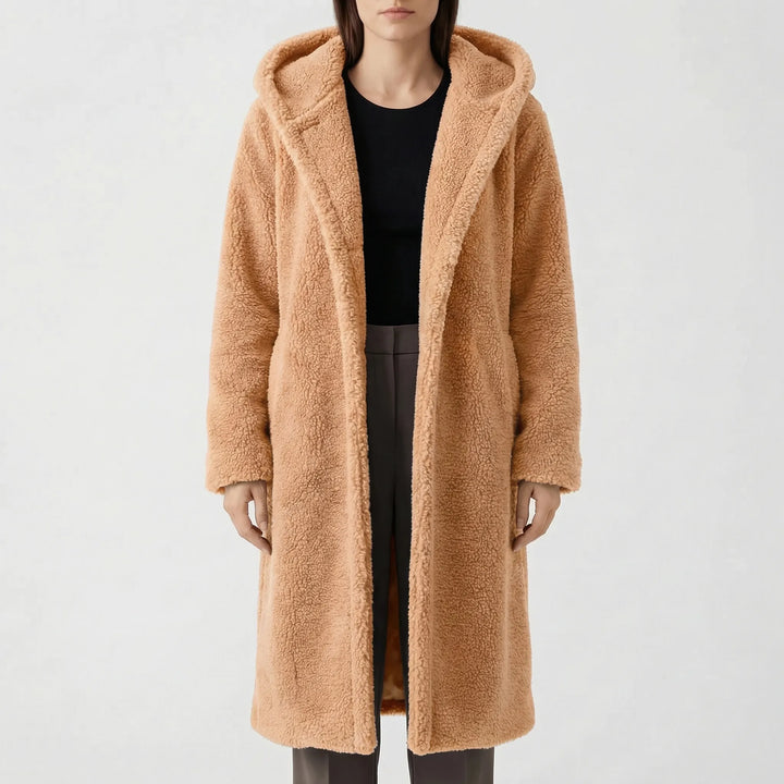 Plushwyn - Long Hooded Teddy-Texture Coat