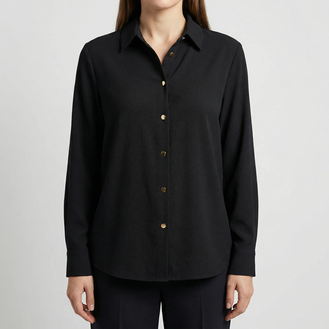 Quiltonelle - Quilted Button-Down Long Sleeve Shirt