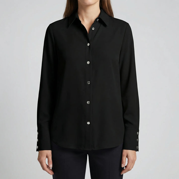 Quiltonelle - Quilted Button-Down Long Sleeve Shirt