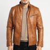 Classic Fit Moto-Style Jacket for Men