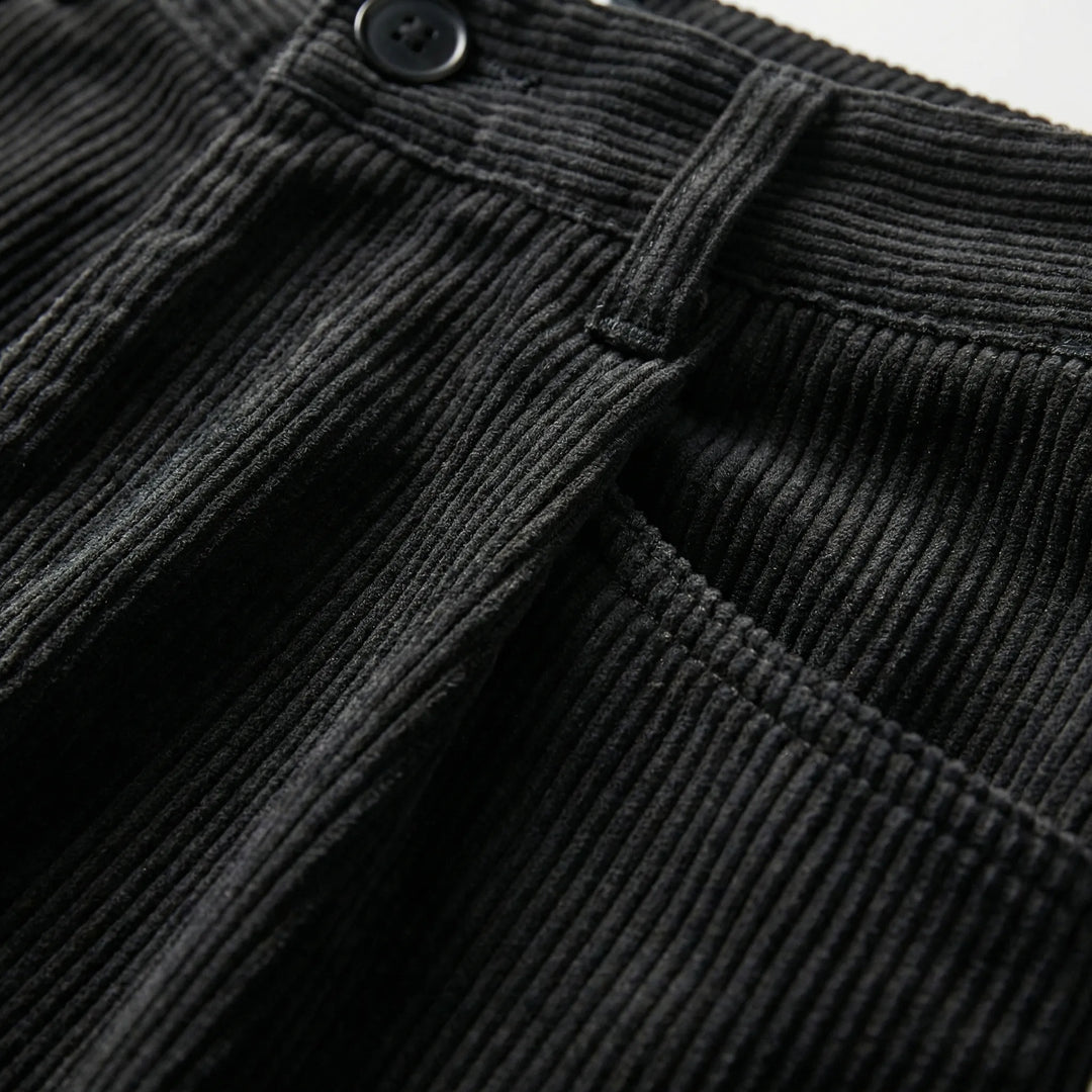 Ridgelle - High-Rise Straight-Leg Corduroy Pants
