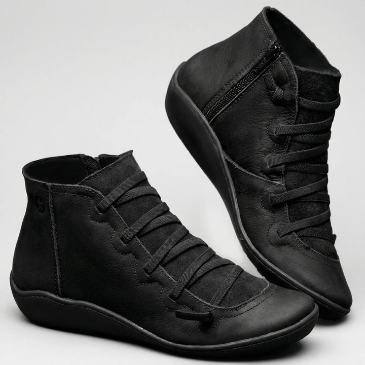 Romvela - Lace-Up Pointed Toe Ankle Boot