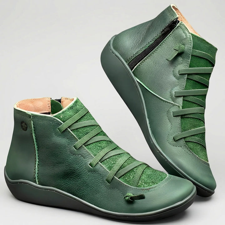 Romvela - Lace-Up Pointed Toe Ankle Boot