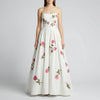 Strapless Floral A-Line Maxi Dress