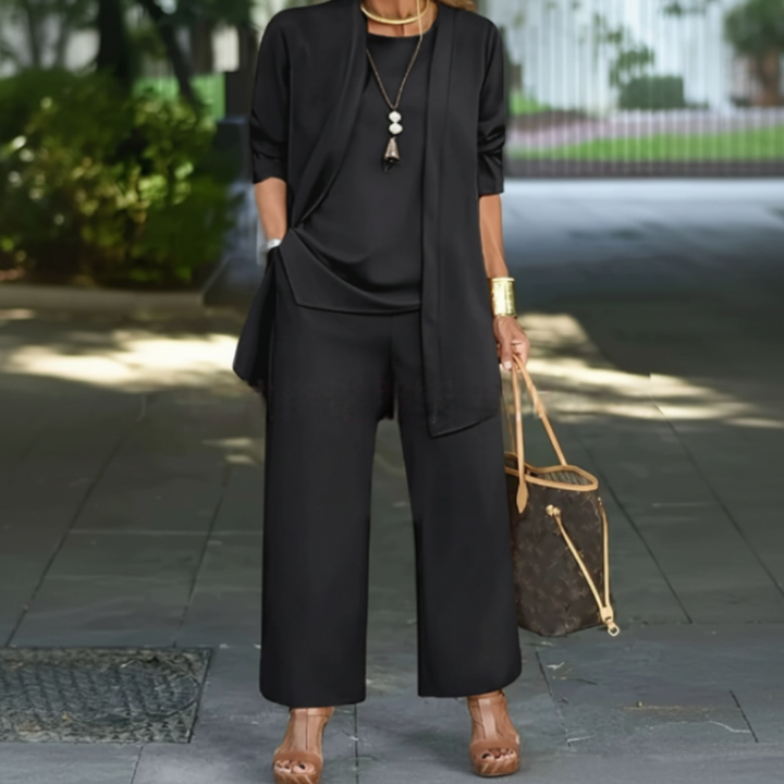 Stylish Refined Three-Piece Suit for Women