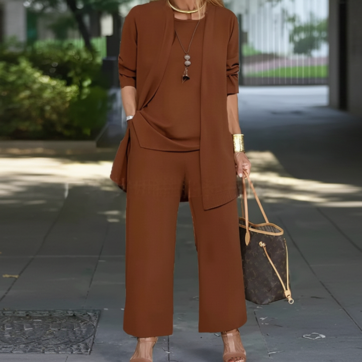 Stylish Refined Three-Piece Suit for Women