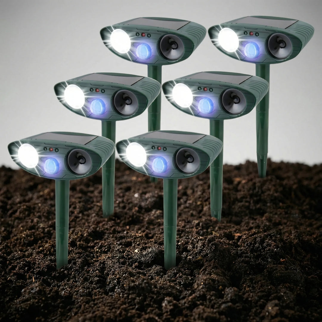 Scurrex - Solar-Powered Ultrasonic Animal Repeller Stake