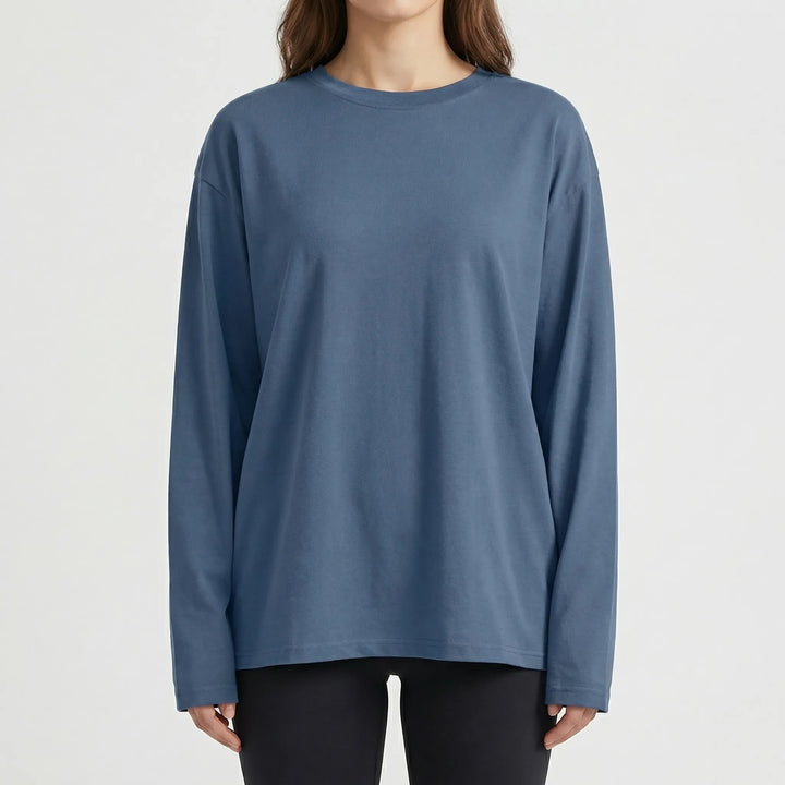 Slouvera - Oversized Crewneck Long Sleeve Top