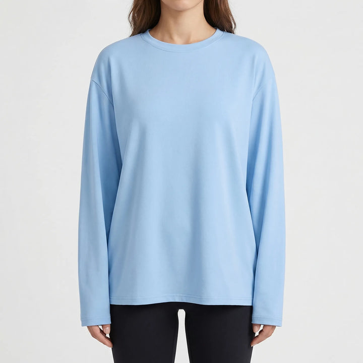 Slouvera - Oversized Crewneck Long Sleeve Top