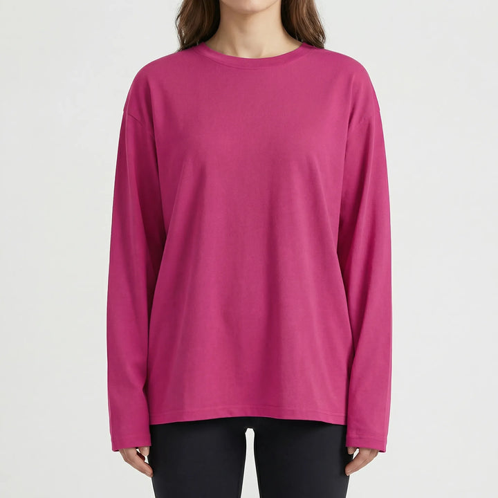 Slouvera - Oversized Crewneck Long Sleeve Top