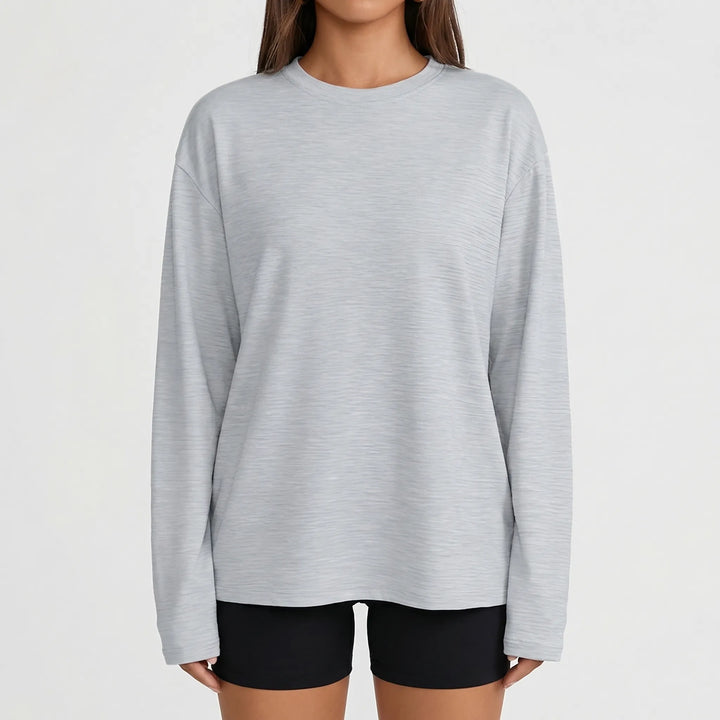 Slouvera - Oversized Crewneck Long Sleeve Top
