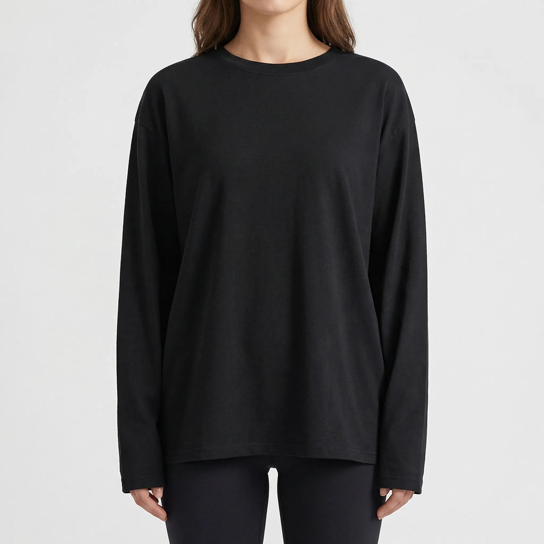 Slouvera - Oversized Crewneck Long Sleeve Top