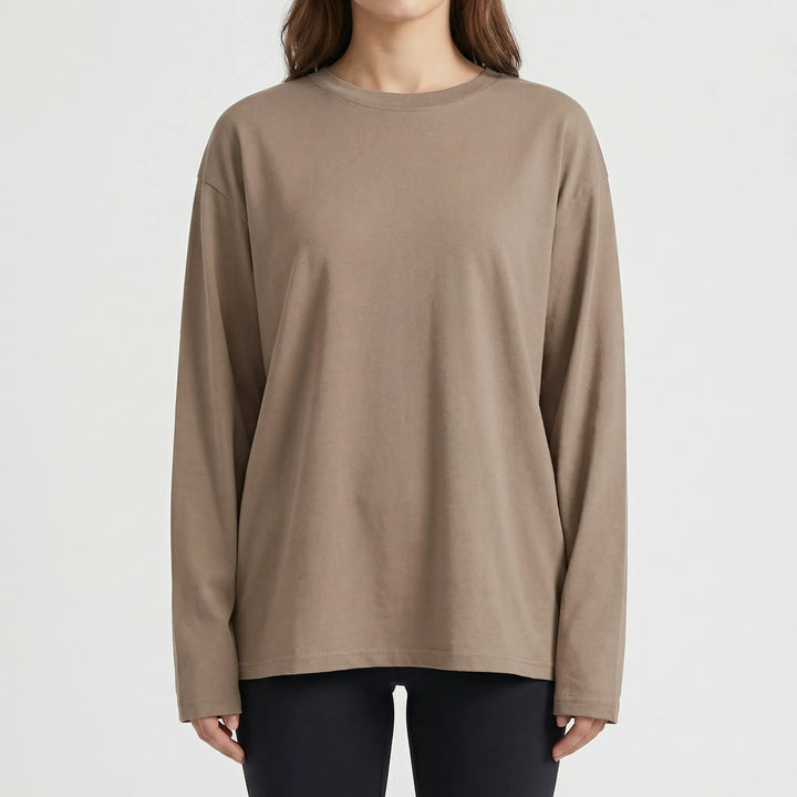 Slouvera - Oversized Crewneck Long Sleeve Top