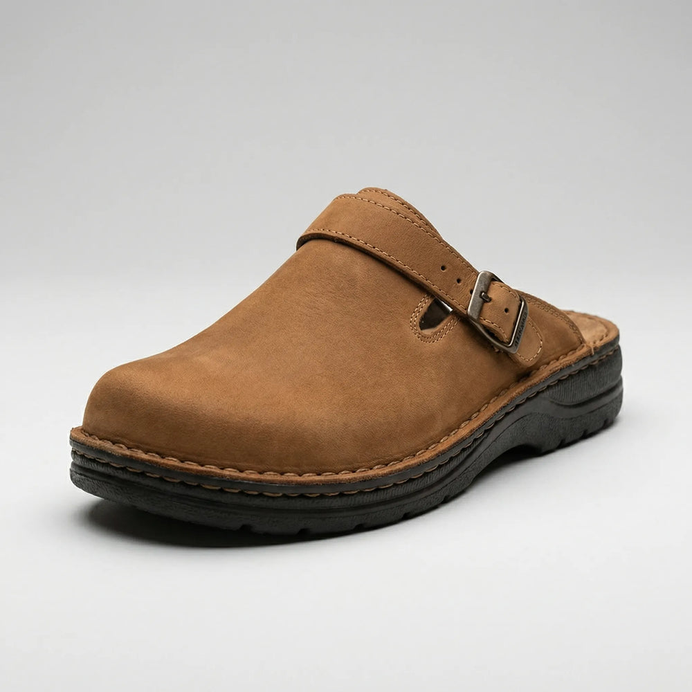 Sluxen - Slip-On Clog Slipper With Buckle Strap