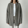 Oversized Button-Front Knit Cardigan for Women