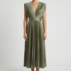 Sleeveless Pleated Midi Dress