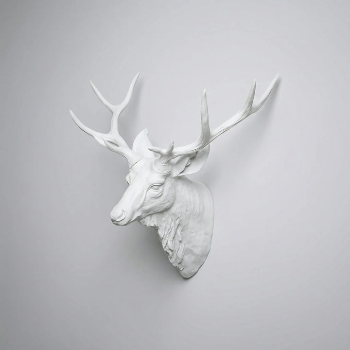 Stagvara - Faux Stag Head Wall Mount Sculpture