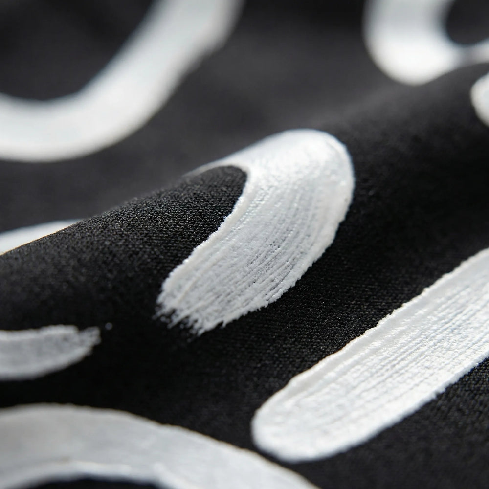 Stellvra - Straight-Cut Printed Knee-Length Dress