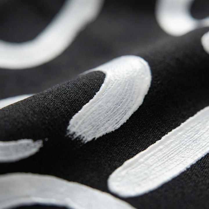 Stellvra - Straight-Cut Printed Knee-Length Dress