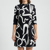 Straight-Cut Printed Knee-Length Dress