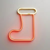 Neon-Style LED Christmas Stocking Sign
