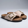 Single-Strap Buckle Slide Sandal for Women