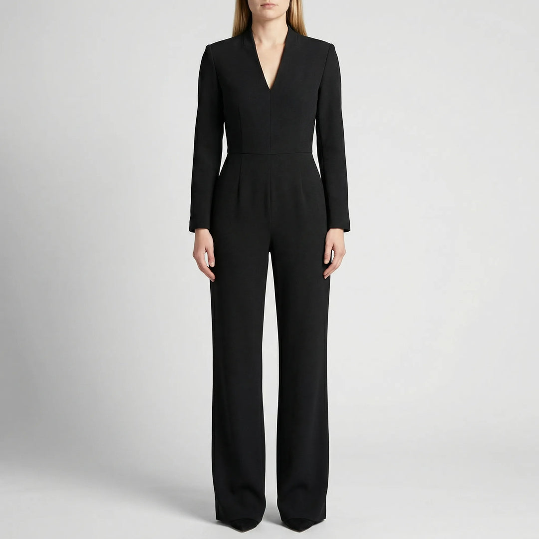 Straptella - Long-Sleeve Wide-Leg Jumpsuit