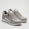 Zippered Lace-Up Comfort Sneaker