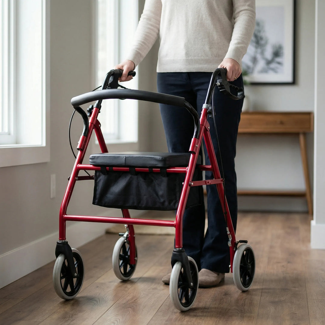 Strollex - 4-Wheel Rollator Walker With Seat