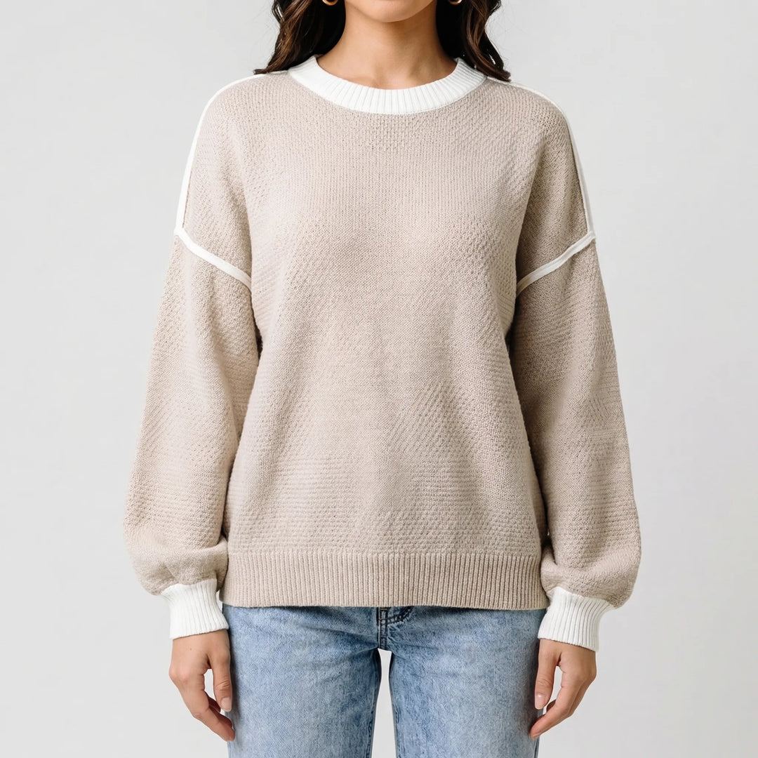 Struxe - Oversized Colorblock Knit Pullover