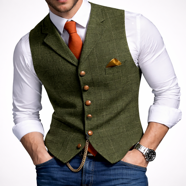 Men's Slim Fit Button Vests