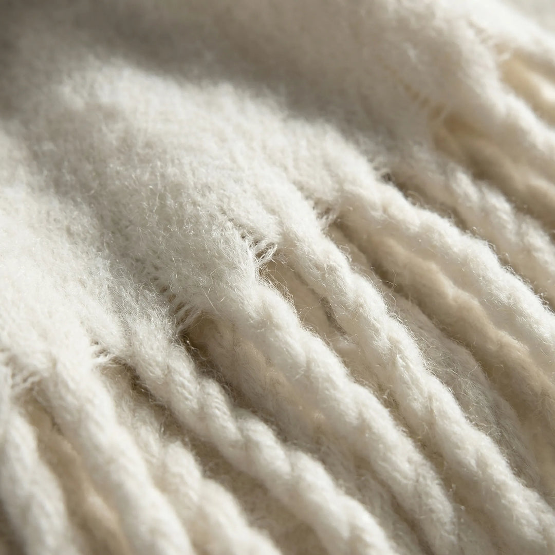 Tasselyn - Long Tassel Fringe Wrap Scarf