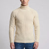 Ribbed Turtleneck Knit Sweater for Men