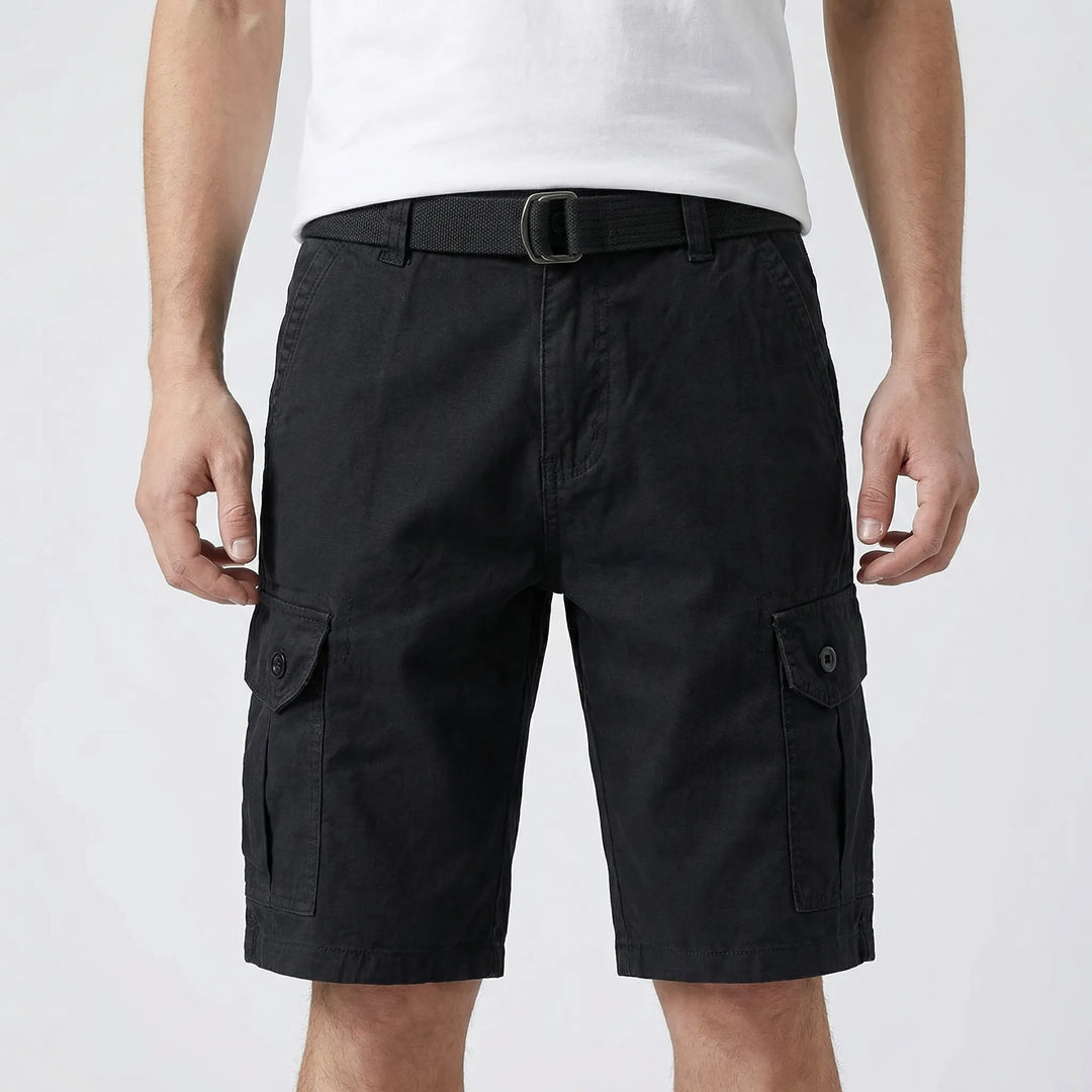 Traxholm - Multi-Pocket Relaxed Fit Cargo Shorts