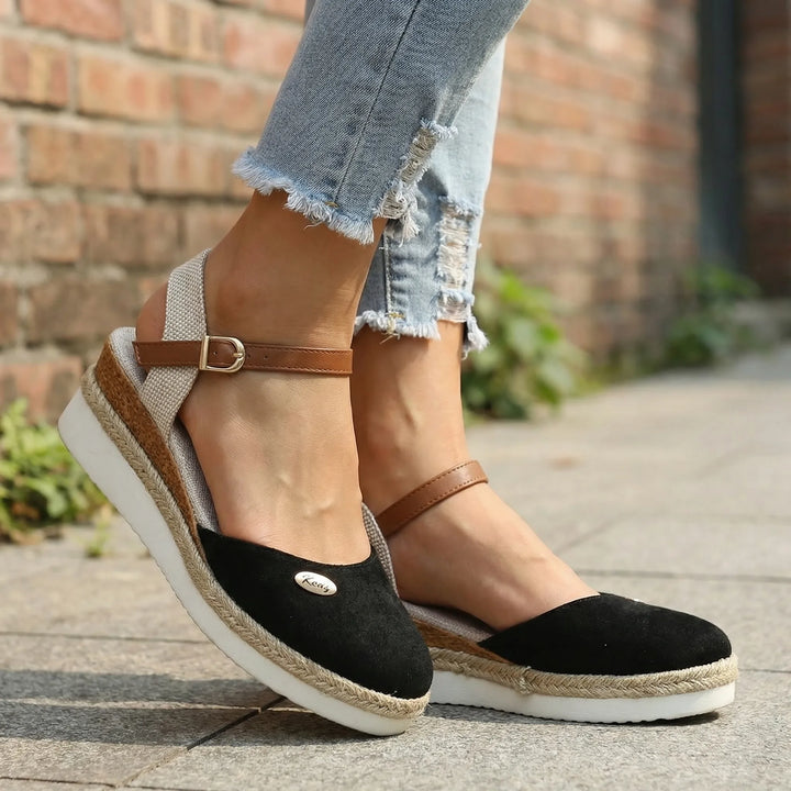 Treksia - Orthopedic Wedge Sandal With Ankle Strap
