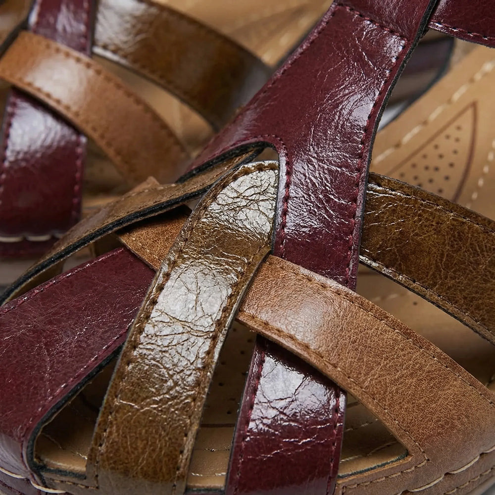 Trestova - Vintage-Style Closed-Toe Wedge Sandal