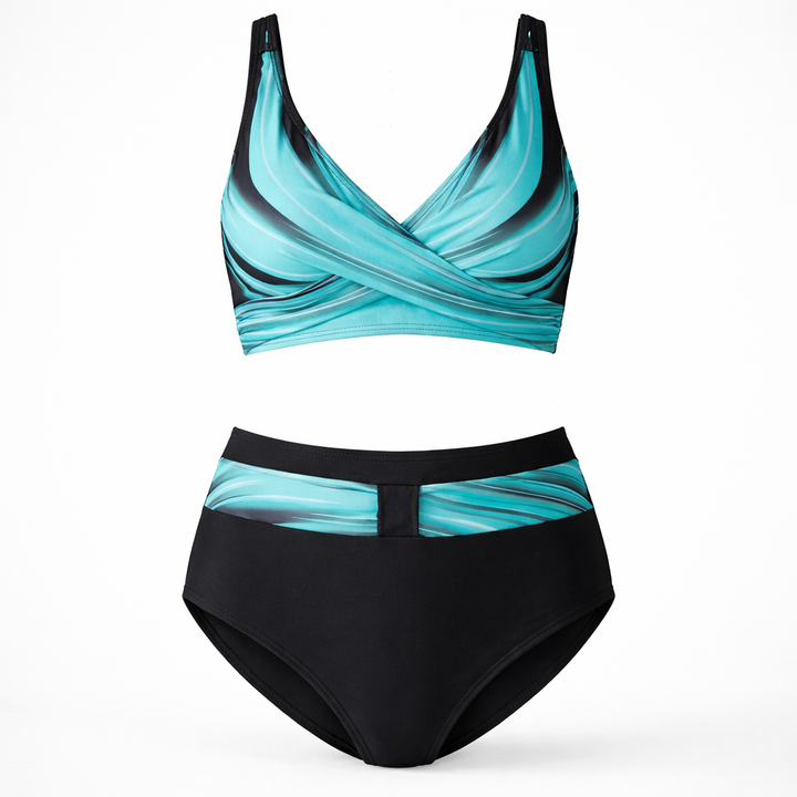 High-Waisted Swimsuit Bikini Set for Women