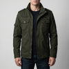 Military-Inspired Zip-Up Jacket for Men