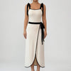 Strappy Tie-Shoulder Jumpsuit With Asymmetrical Hem