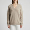 Relaxed Fit V-Neck Knit Sweater for Women